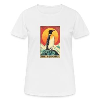 Pinguine Pinguin - Frauen T-Shirt atmungsaktiv - Weiß - Vorne - AI Model Female 172 dark (172cm)
