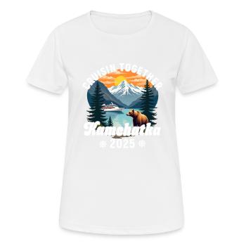 Kreuzfahrt Kamchatka 2025 - Frauen T-Shirt atmungsaktiv - Weiß - Vorne - AI Model Female 172 dark (172cm)
