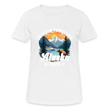 Croisière Alaska 2025 - T-shirt respirant Femme - blanc - Devant - AI Model Female 172 dark (172cm)