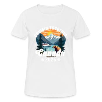 Kreuzfahrt zusammen Kanada 2025 - Frauen T-Shirt atmungsaktiv - Weiß - Vorne - AI Model Female 172 dark (172cm)