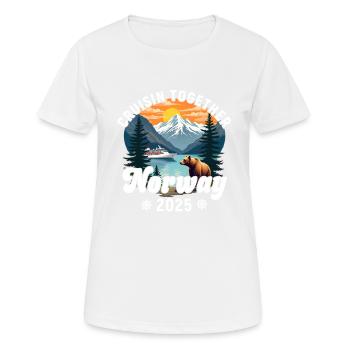 Cruise Norway 2025 - Women's Breathable T-Shirt - white - Front - AI Model Female 172 dark (172cm)