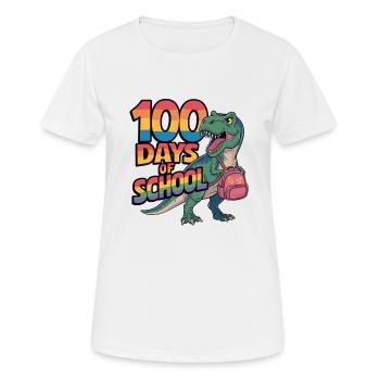 100e jour d’école 100 jour d’école des enfants - T-shirt respirant Femme - blanc - Devant - AI Model Female 172 dark (172cm)