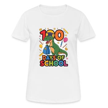 100e jour d’école 100 jour d’école des enfants - T-shirt respirant Femme - blanc - Devant - AI Model Female 172 dark (172cm)