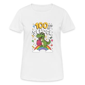 100e jour d’école 100 jour d’école des enfants - T-shirt respirant Femme - blanc - Devant - AI Model Female 172 dark (172cm)
