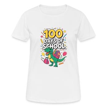 100e jour d’école 100 jour d’école des enfants - T-shirt respirant Femme - blanc - Devant - AI Model Female 172 dark (172cm)