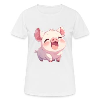 Cochon Cochon - T-shirt respirant Femme - blanc - Devant - AI Model Female 172 dark (172cm)