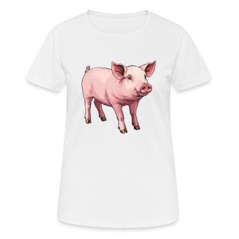 Cochon Cochon - T-shirt respirant Femme - blanc - Devant - AI Model Female 172 dark (172cm)