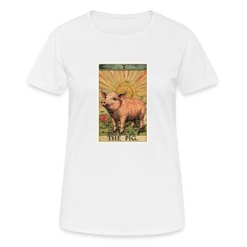 Schweine Schwein - Frauen T-Shirt atmungsaktiv - Weiß - Vorne - AI Model Female 172 dark (172cm)