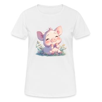 Cochon Cochon - T-shirt respirant Femme - blanc - Devant - AI Model Female 172 dark (172cm)