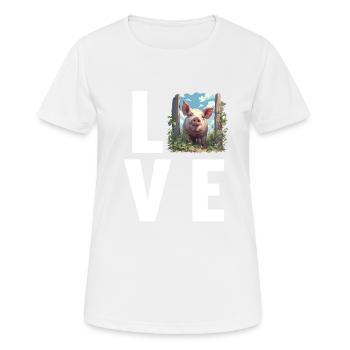 Cochon Cochon - T-shirt respirant Femme - blanc - Devant - AI Model Female 172 dark (172cm)