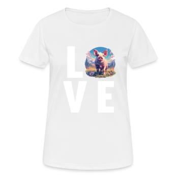 Cochon Cochon - T-shirt respirant Femme - blanc - Devant - AI Model Female 172 dark (172cm)