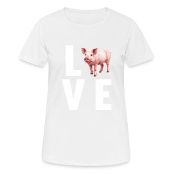 Cochon Cochon - T-shirt respirant Femme - blanc - Devant - AI Model Female 172 dark (172cm)