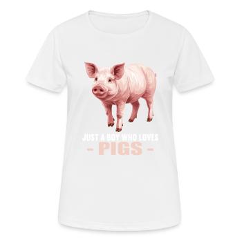 Cochon Cochon - T-shirt respirant Femme - blanc - Devant - AI Model Female 172 dark (172cm)