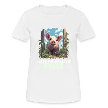 Cochon Cochon - T-shirt respirant Femme - blanc - Devant - AI Model Female 172 dark (172cm)