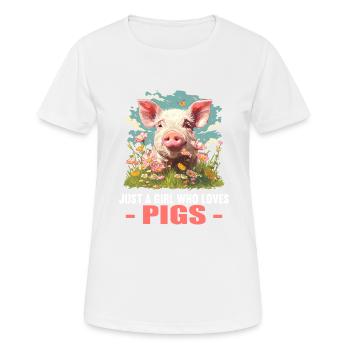 Cochon Cochon - T-shirt respirant Femme - blanc - Devant - AI Model Female 172 dark (172cm)