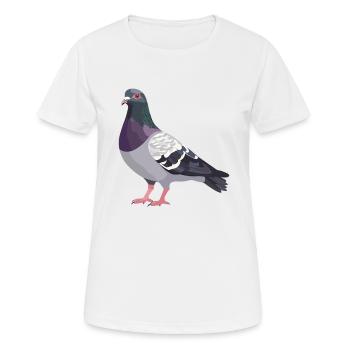 Tauben Taube - Frauen T-Shirt atmungsaktiv - Weiß - Vorne - AI Model Female 172 dark (172cm)