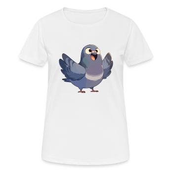 Tauben Taube - Frauen T-Shirt atmungsaktiv - Weiß - Vorne - AI Model Female 172 dark (172cm)
