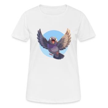 Tauben Taube - Frauen T-Shirt atmungsaktiv - Weiß - Vorne - AI Model Female 172 dark (172cm)