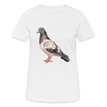 Tauben Taube - Frauen T-Shirt atmungsaktiv - Weiß - Vorne - AI Model Female 172 dark (172cm)