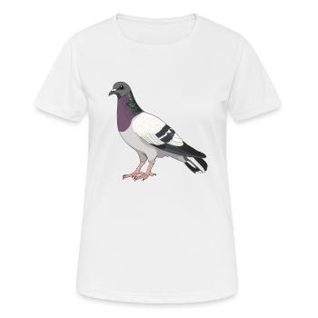 Tauben Taube - Frauen T-Shirt atmungsaktiv - Weiß - Vorne - AI Model Female 172 dark (172cm)