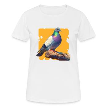 Tauben Taube - Frauen T-Shirt atmungsaktiv - Weiß - Vorne - AI Model Female 172 dark (172cm)