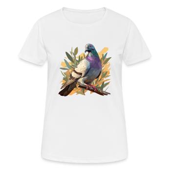 Tauben Taube - Frauen T-Shirt atmungsaktiv - Weiß - Vorne - AI Model Female 172 dark (172cm)