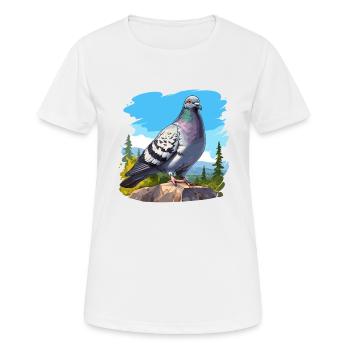 Tauben Taube - Frauen T-Shirt atmungsaktiv - Weiß - Vorne - AI Model Female 172 dark (172cm)