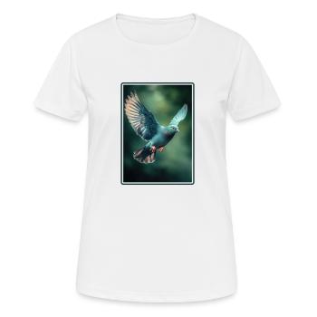 Tauben Taube - Frauen T-Shirt atmungsaktiv - Weiß - Vorne - AI Model Female 172 dark (172cm)