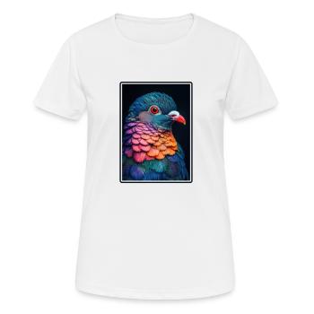 Tauben Taube - Frauen T-Shirt atmungsaktiv - Weiß - Vorne - AI Model Female 172 dark (172cm)