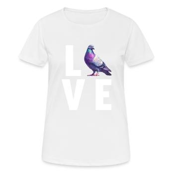 Tauben Taube - Frauen T-Shirt atmungsaktiv - Weiß - Vorne - AI Model Female 172 dark (172cm)