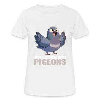 Tauben Taube - Frauen T-Shirt atmungsaktiv - Weiß - Vorne - AI Model Female 172 dark (172cm)