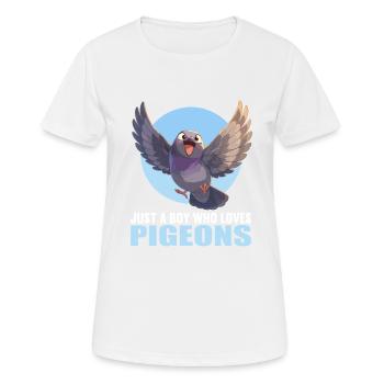 Pigeons Pigeon - T-shirt respirant Femme - blanc - Devant - AI Model Female 172 dark (172cm)
