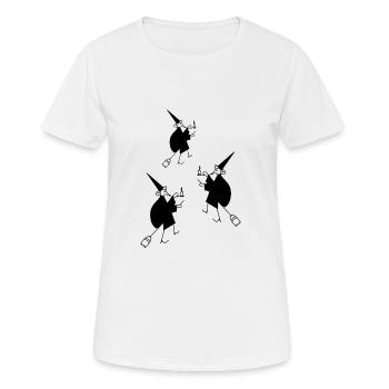 Image sorcières volantes - T-shirt respirant Femme - blanc - Devant - AI Model Female 172 dark (172cm)