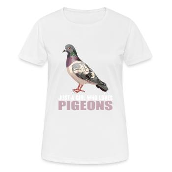 Pigeons Pigeon - T-shirt respirant Femme - blanc - Devant - AI Model Female 172 dark (172cm)