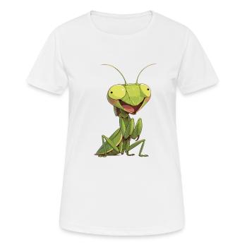 Gottesanbeterinnenen Gottesanbeterin - Frauen T-Shirt atmungsaktiv - Weiß - Vorne - AI Model Female 172 dark (172cm)