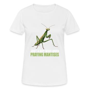 Mantes religieuses Mantes religieuses - T-shirt respirant Femme - blanc - Devant - AI Model Female 172 dark (172cm)