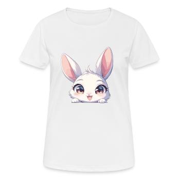 Hasen Hase - Frauen T-Shirt atmungsaktiv - Weiß - Vorne - AI Model Female 172 dark (172cm)