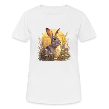 Hasen Hase - Frauen T-Shirt atmungsaktiv - Weiß - Vorne - AI Model Female 172 dark (172cm)