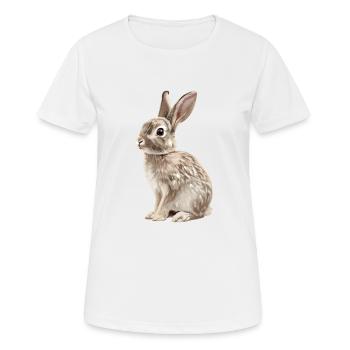 Hasen Hase - Frauen T-Shirt atmungsaktiv - Weiß - Vorne - AI Model Female 172 dark (172cm)