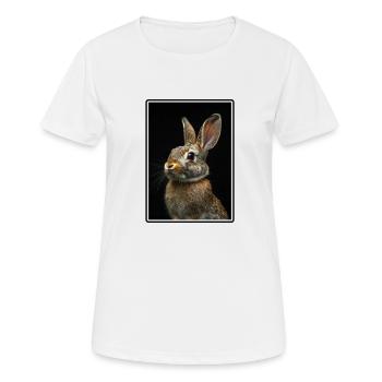 Hasen Hase - Frauen T-Shirt atmungsaktiv - Weiß - Vorne - AI Model Female 172 dark (172cm)