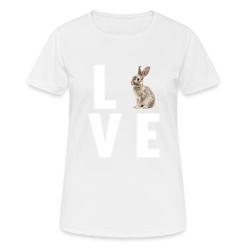 Hasen Hase - Frauen T-Shirt atmungsaktiv - Weiß - Vorne - AI Model Female 172 dark (172cm)