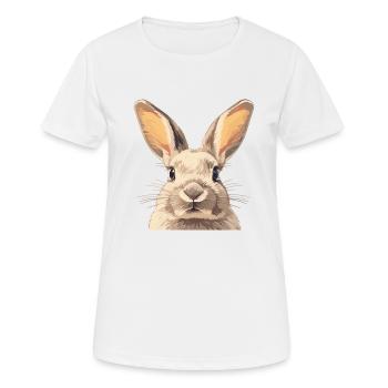 Hasen Hase - Frauen T-Shirt atmungsaktiv - Weiß - Vorne - AI Model Female 172 dark (172cm)