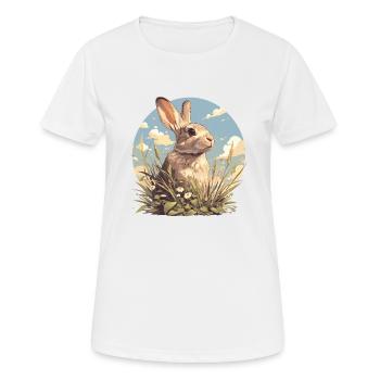 Hasen Hase - Frauen T-Shirt atmungsaktiv - Weiß - Vorne - AI Model Female 172 dark (172cm)