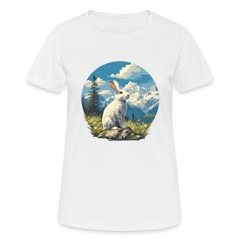 Hasen Hase - Frauen T-Shirt atmungsaktiv - Weiß - Vorne - AI Model Female 172 dark (172cm)