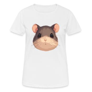 Rat Rat - Women's Breathable T-Shirt - white - Front - AI Model Female 172 dark (172cm)