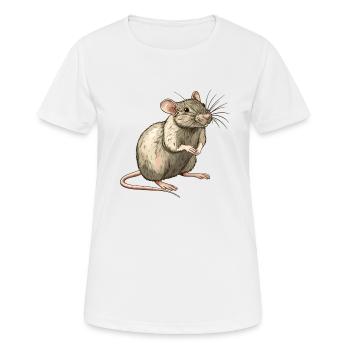 Rat Rat - Women's Breathable T-Shirt - white - Front - AI Model Female 172 dark (172cm)