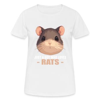 Rat Rat - Women's Breathable T-Shirt - white - Front - AI Model Female 172 dark (172cm)