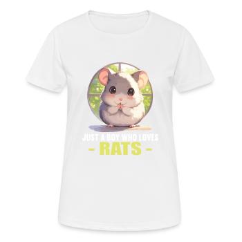 Rat Rat - Women's Breathable T-Shirt - white - Front - AI Model Female 172 dark (172cm)
