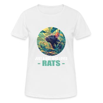 Rat Rat - Women's Breathable T-Shirt - white - Front - AI Model Female 172 dark (172cm)