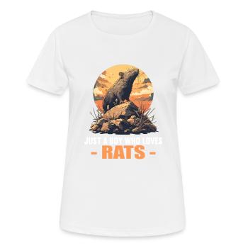 Rat Rat - Women's Breathable T-Shirt - white - Front - AI Model Female 172 dark (172cm)